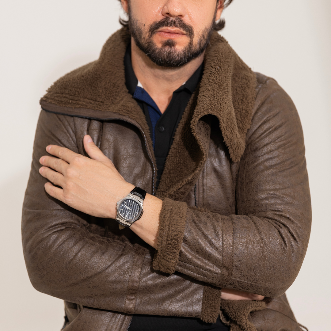 Relógio Couro - Classic Vintage (Preto)