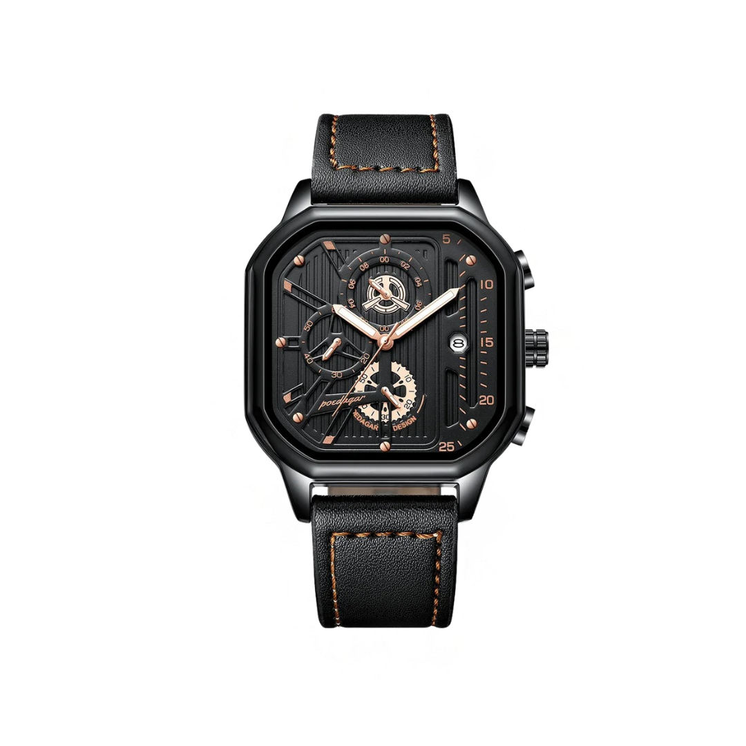 Relógio Couro - Titan Noir