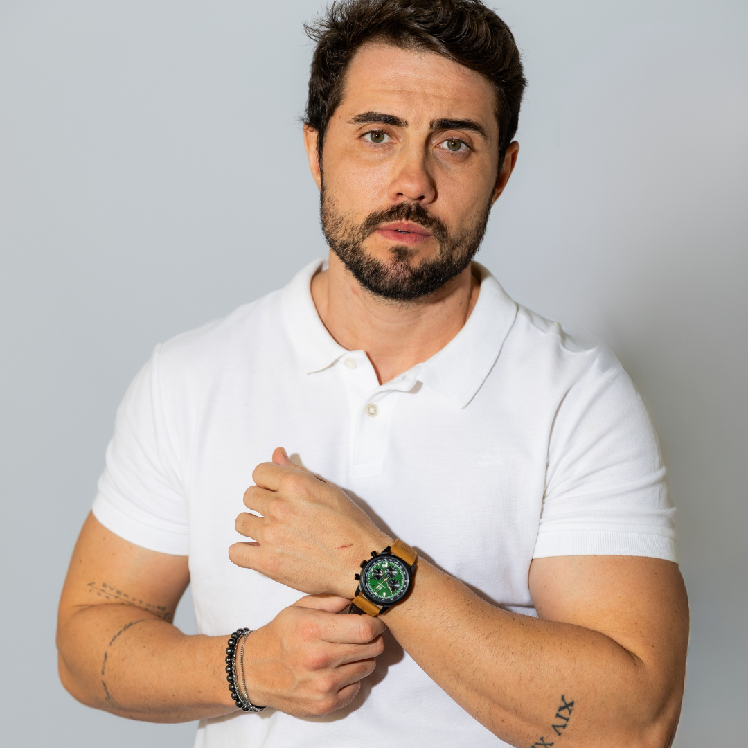 Relógio Couro - Napoli (Verde)