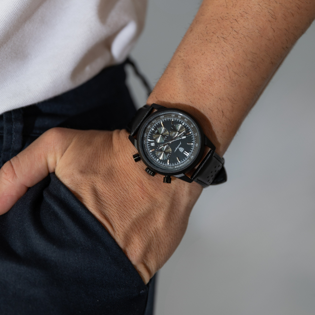 Relógio Couro - Chrono Noir