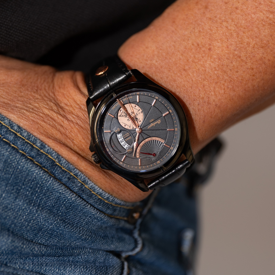 Relógio Couro - Atlas (Preto)