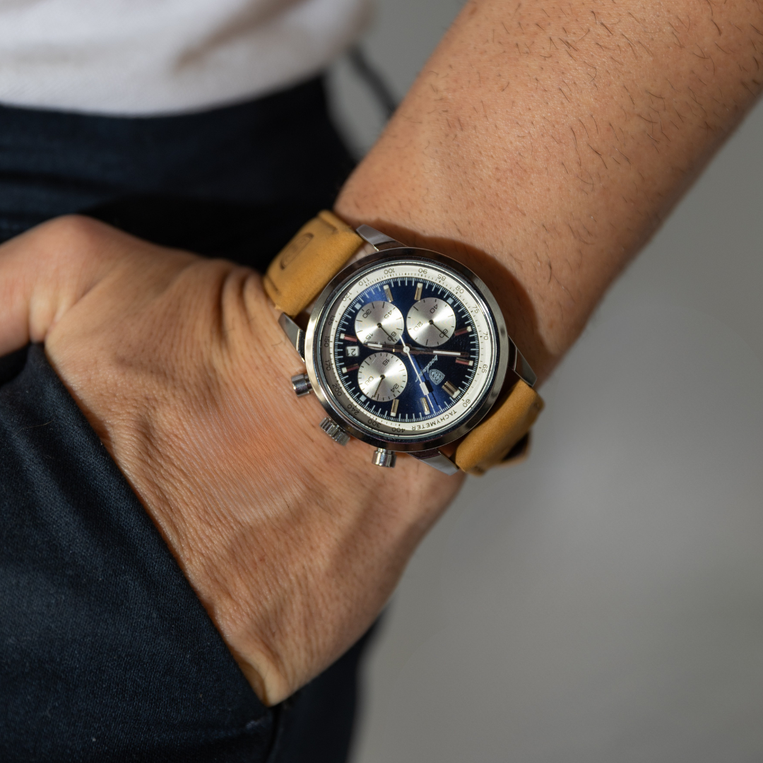 Relógio Couro - Napoli (Azul)