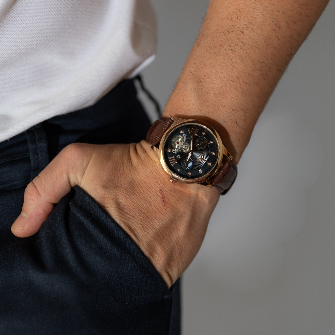 Relógio Couro - Éclipse