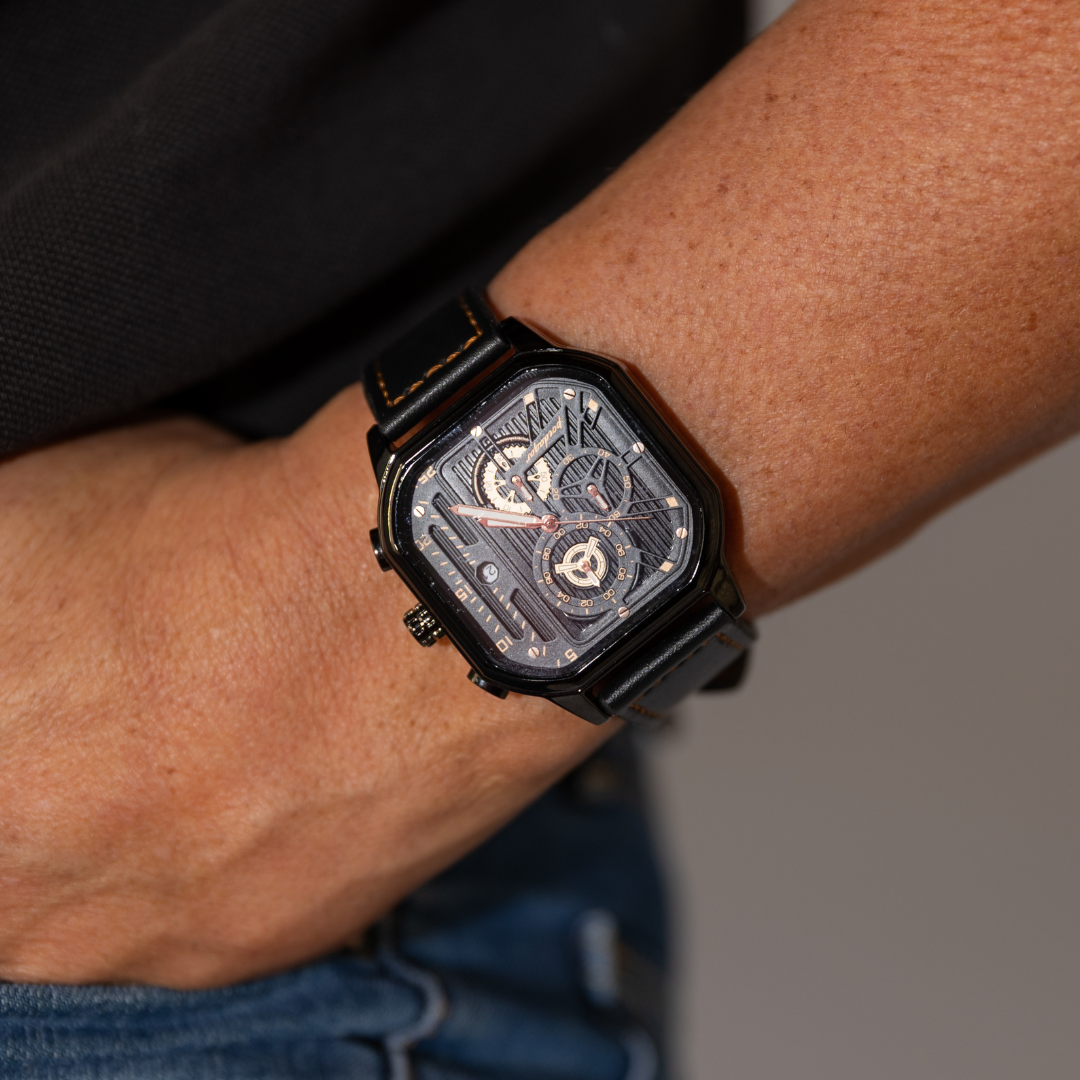Relógio Couro - Titan Noir